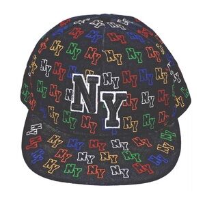 New York Fitted Cap Original Urban Moda NY Flat Bill Fitted Baseball Hat Size L